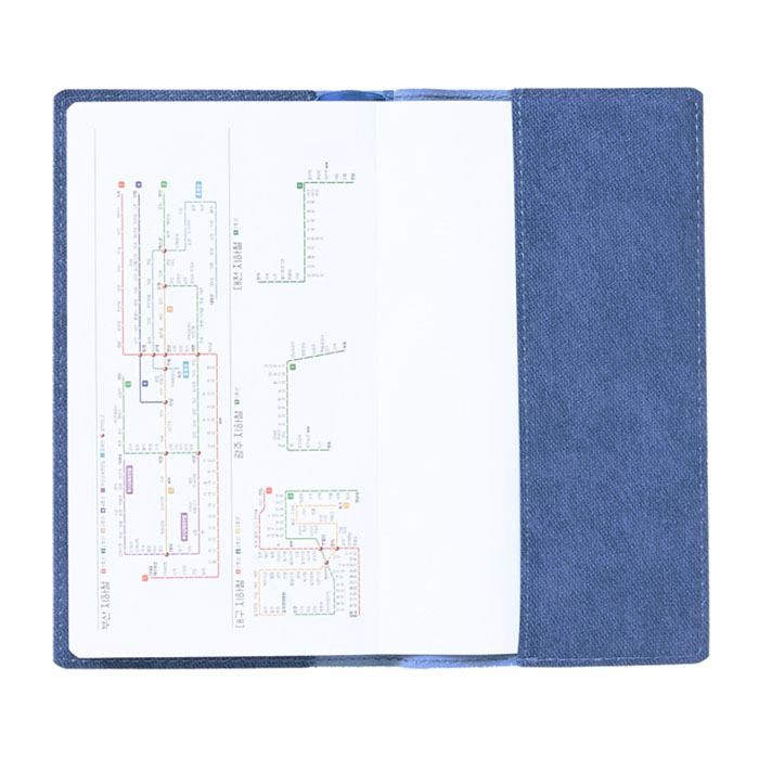 그레인 네이비 수첩